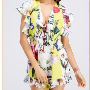 Yellow Chiffon Romper